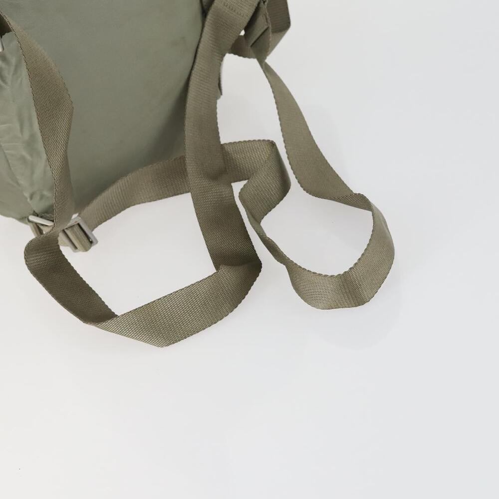 PRADA Backpack Nylon Beige Silver Auth 156861 - Picture 9 of 16